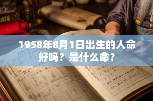 1958年8月1日出生的人命好吗?是什么命? 1958年8月1日出生的人命好吗?是什么命?