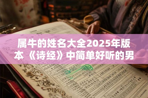 属牛的姓名大全2025年版本 《诗经》中简单好听的男宝宝名