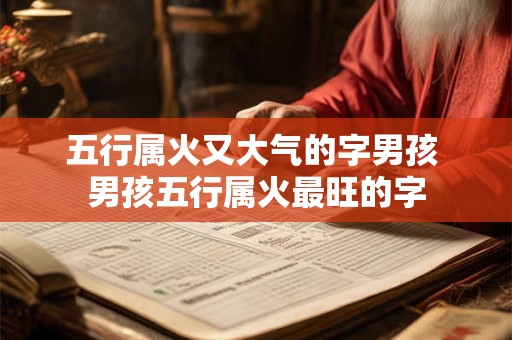 五行属火又大气的字男孩 男孩五行属火最旺的字