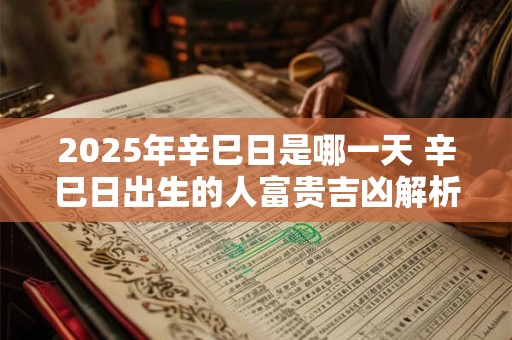 2025年辛巳日是哪一天 辛巳日出生的人富贵吉凶解析