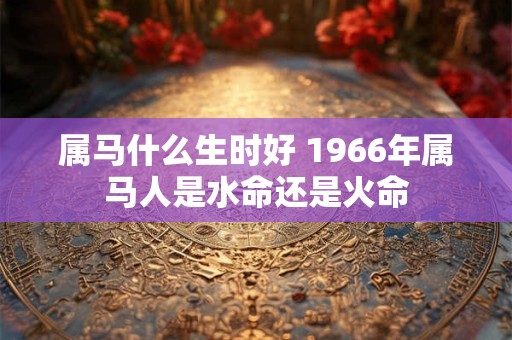 属马什么生时好 1966年属马人是水命还是火命