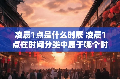 凌晨1点是什么时辰 凌晨1点在时间分类中属于哪个时辰