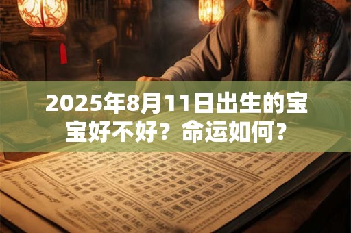 2025年8月11日出生的宝宝好不好？命运如何？