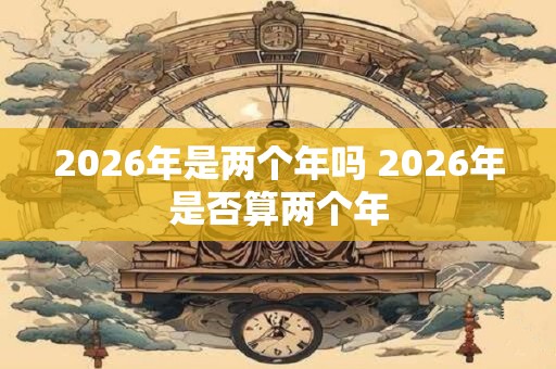 2026年是两个年吗 2026年是否算两个年