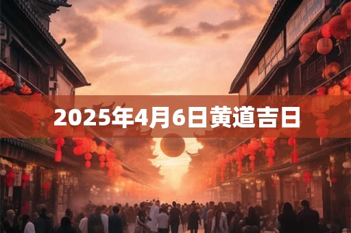 2025年4月6日黄道吉日