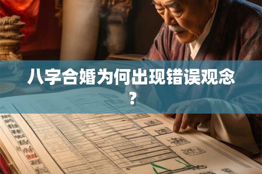 八字合婚为何出现错误观念？