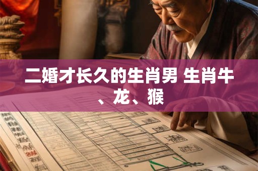 二婚才长久的生肖男 生肖牛、龙、猴