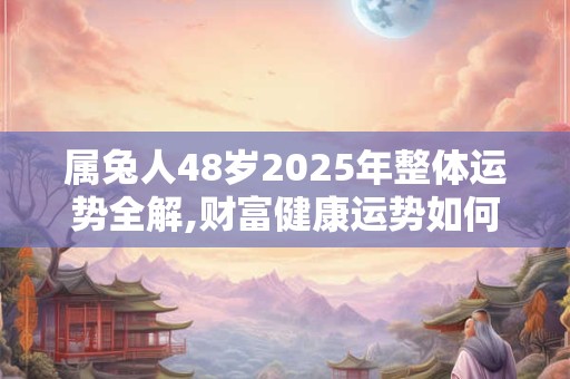 属兔人48岁2025年整体运势全解,财富健康运势如何