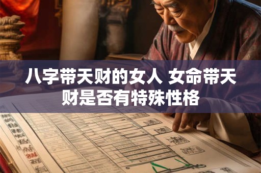 八字带天财的女人 女命带天财是否有特殊性格
