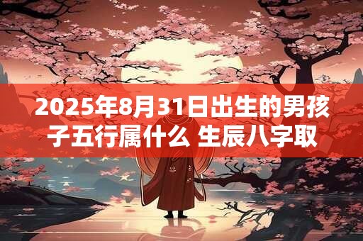 2025年8月31日出生的男孩子五行属什么 生辰八字取名