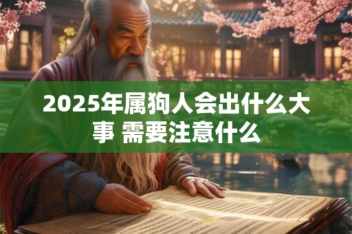 2026年属狗人会出什么大事 需要注意什么