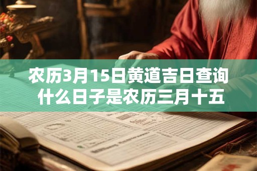 农历3月15日黄道吉日查询 什么日子是农历三月十五黄道吉日