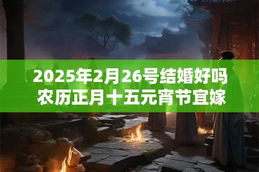 2025年2月26号结婚好吗 农历正月十五元宵节宜嫁娶吗