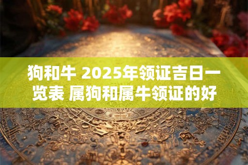 狗和牛 2025年领证吉日一览表 属狗和属牛领证的好日子