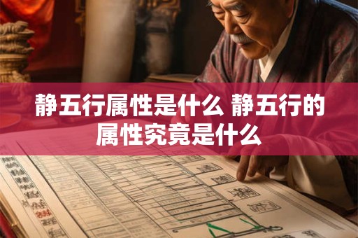 静五行属性是什么 静五行的属性究竟是什么