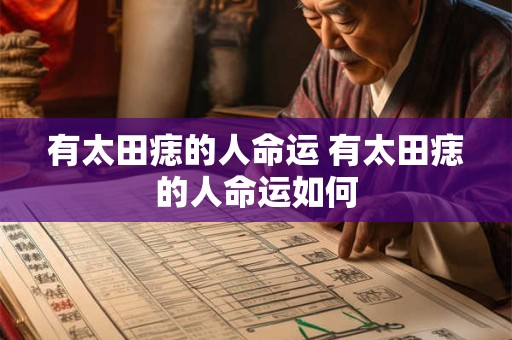 有太田痣的人命运 有太田痣的人命运如何