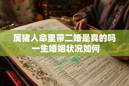 属猪人命里带二婚是真的吗 一生婚姻状况如何