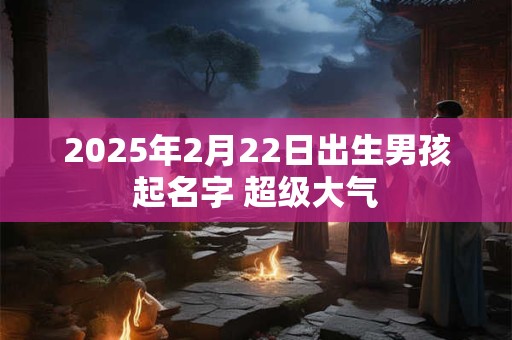 2025年2月22日出生男孩起名字 超级大气