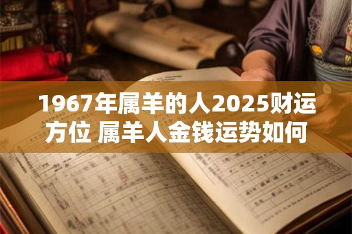 1967年属羊的人2026财运方位 属羊人金钱运势如何 1967年属羊的人2026财运方位 属羊人金钱运势如何