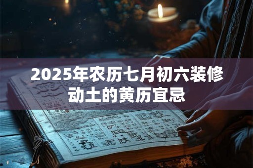 2025年农历七月初六装修动土的黄历宜忌