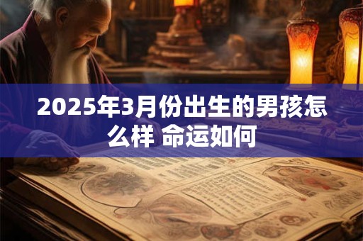 2025年3月份出生的男孩怎么样 命运如何