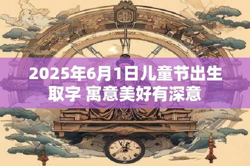 2025年6月1日儿童节出生取字 寓意美好有深意