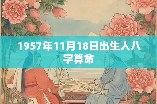 1957年11月18日出生人八字算命