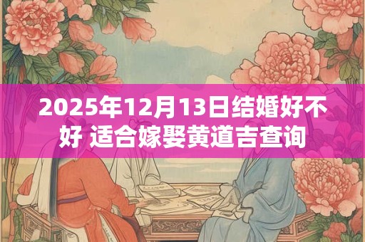 2025年12月13日结婚好不好 适合嫁娶黄道吉查询
