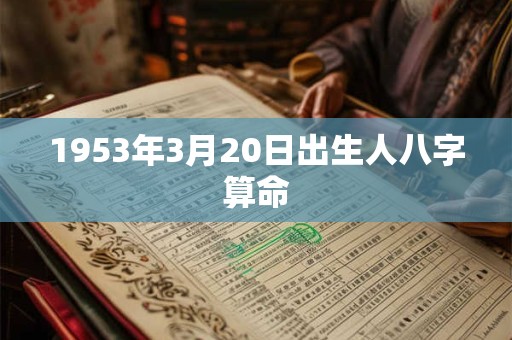 1953年3月20日出生人八字算命