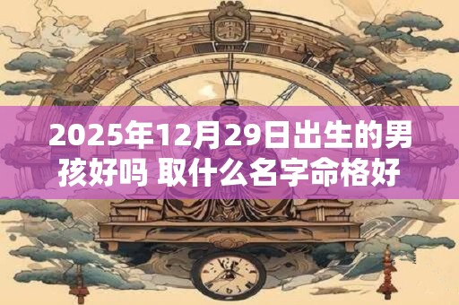 2025年12月29日出生的男孩好吗 取什么名字命格好