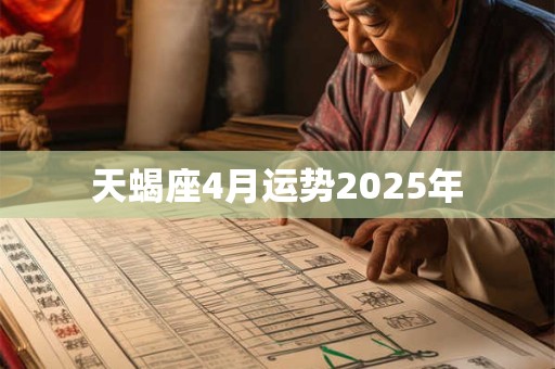 天蝎座4月运势2025年