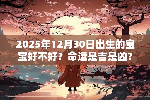 2025年12月30日出生的宝宝好不好？命运是吉是凶？