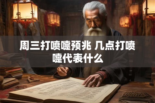 周三打喷嚏预兆 几点打喷嚏代表什么