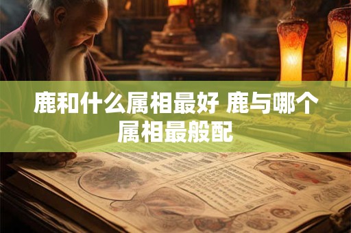 鹿和什么属相最好 鹿与哪个属相最般配