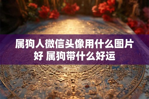 属狗人微信头像用什么图片好 属狗带什么好运