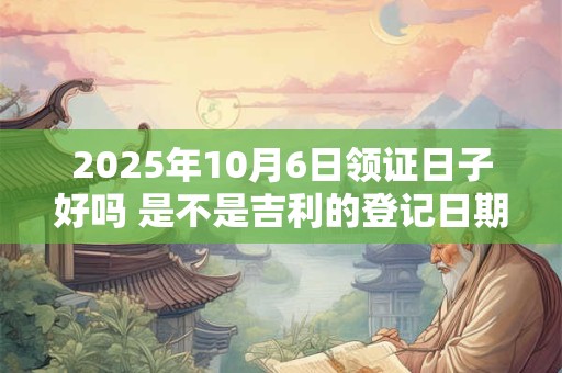 2025年10月6日领证日子好吗 是不是吉利的登记日期
