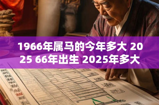 1966年属马的今年多大 2025 66年出生 2025年多大年龄
