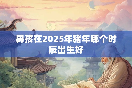 男孩在2025年猪年哪个时辰出生好