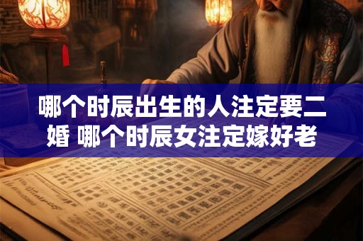哪个时辰出生的人注定要二婚 哪个时辰女注定嫁好老公