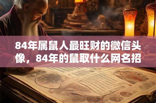 84年属鼠人最旺财的微信头像，84年的鼠取什么网名招财？