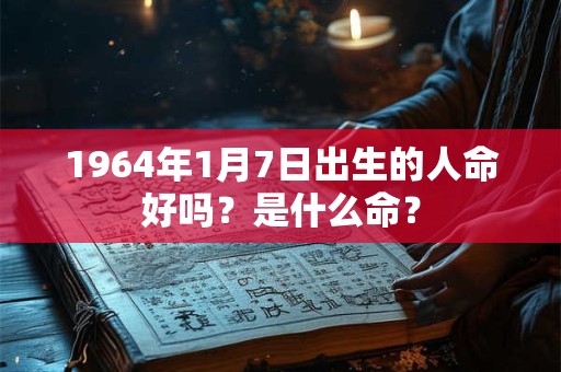 1964年1月7日出生的人命好吗？是什么命？