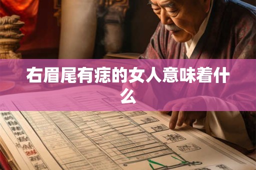 右眉尾有痣的女人意味着什么