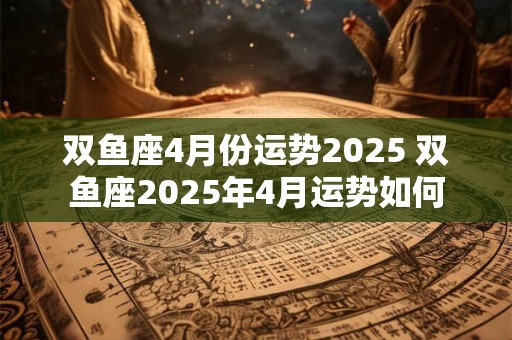 双鱼座4月份运势2025 双鱼座2025年4月运势如何