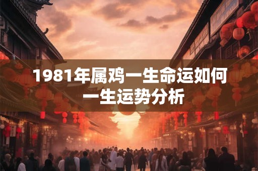 1981年属鸡一生命运如何  一生运势分析