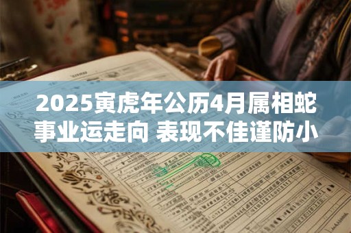 2025寅虎年公历4月属相蛇事业运走向 表现不佳谨防小人作祟