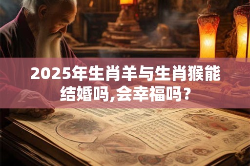 2025年生肖羊与生肖猴能结婚吗,会幸福吗？