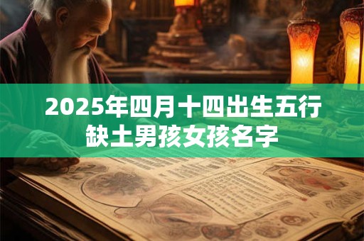 2025年四月十四出生五行缺土男孩女孩名字