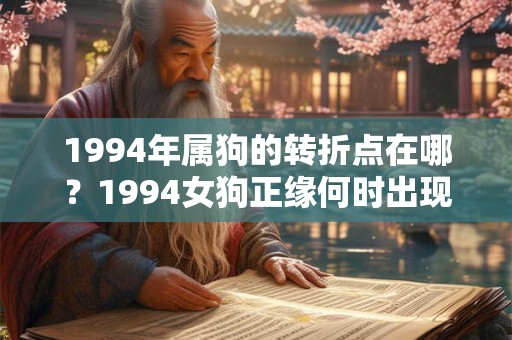 1994年属狗的转折点在哪？1994女狗正缘何时出现