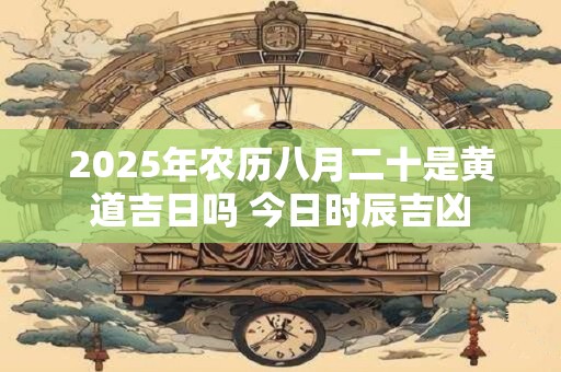 2025年农历八月二十是黄道吉日吗 今日时辰吉凶