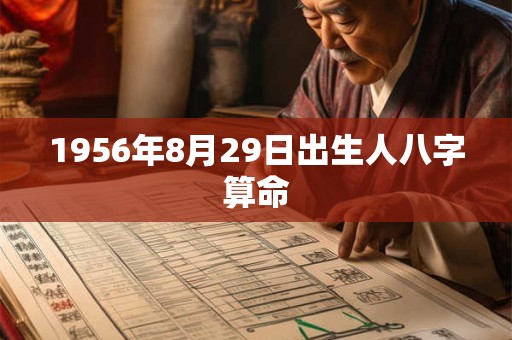 1956年8月29日出生人八字算命